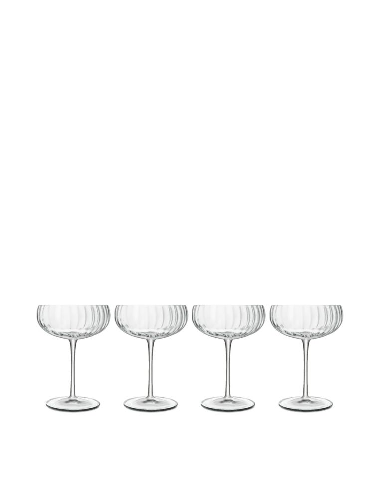 Set of 4 Optica Champagne Saucers 1 of 6