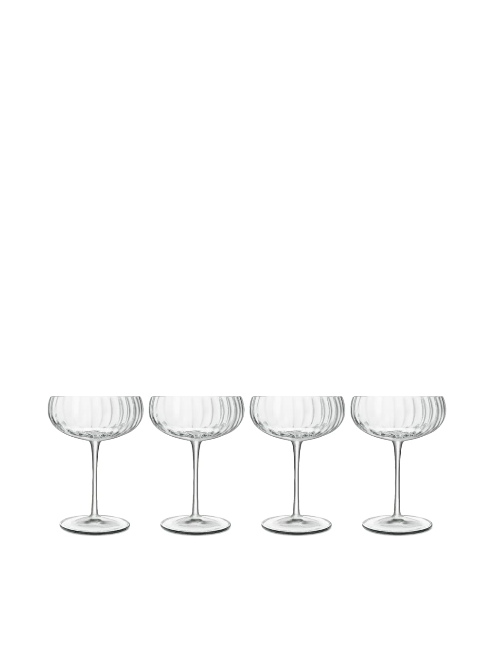 Set of 4 Optica Champagne Saucers 2 of 6