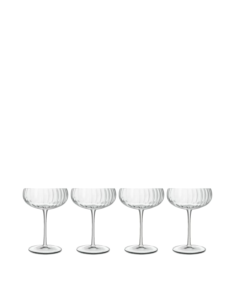 Set of 4 Optica Champagne Saucers 1 of 6