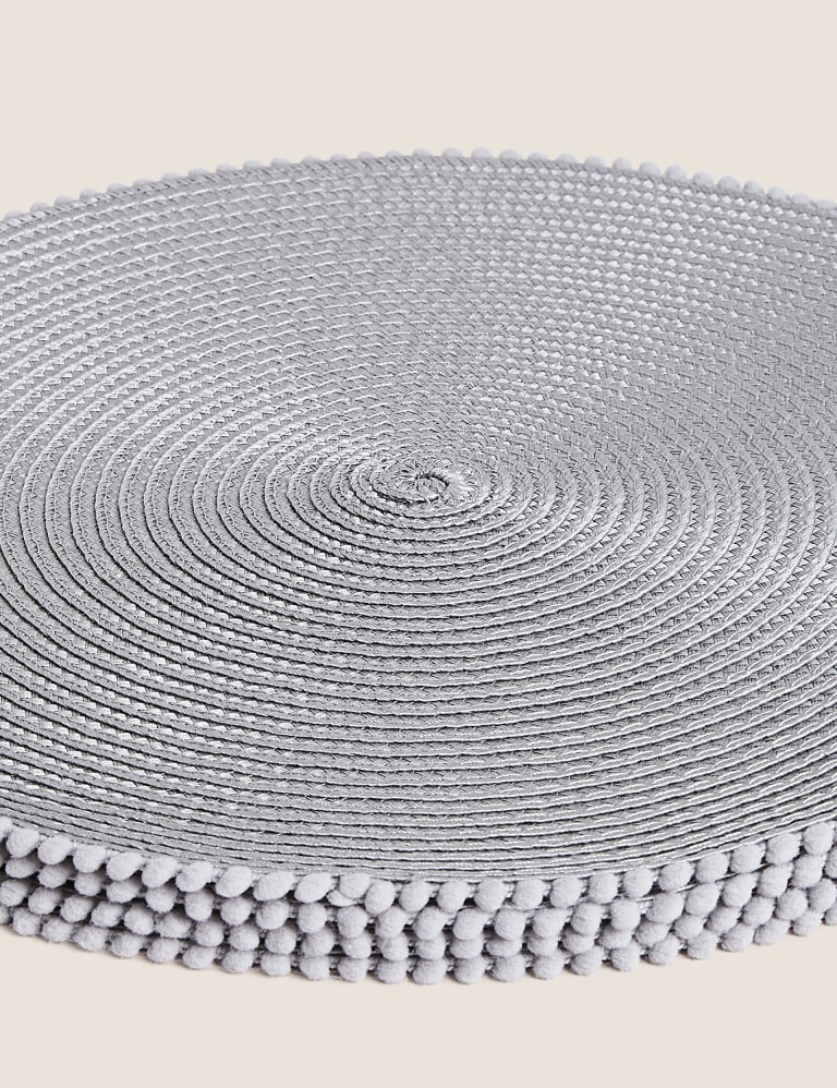 Set of 4 Pom Pom Placemats M&S Collection M&S