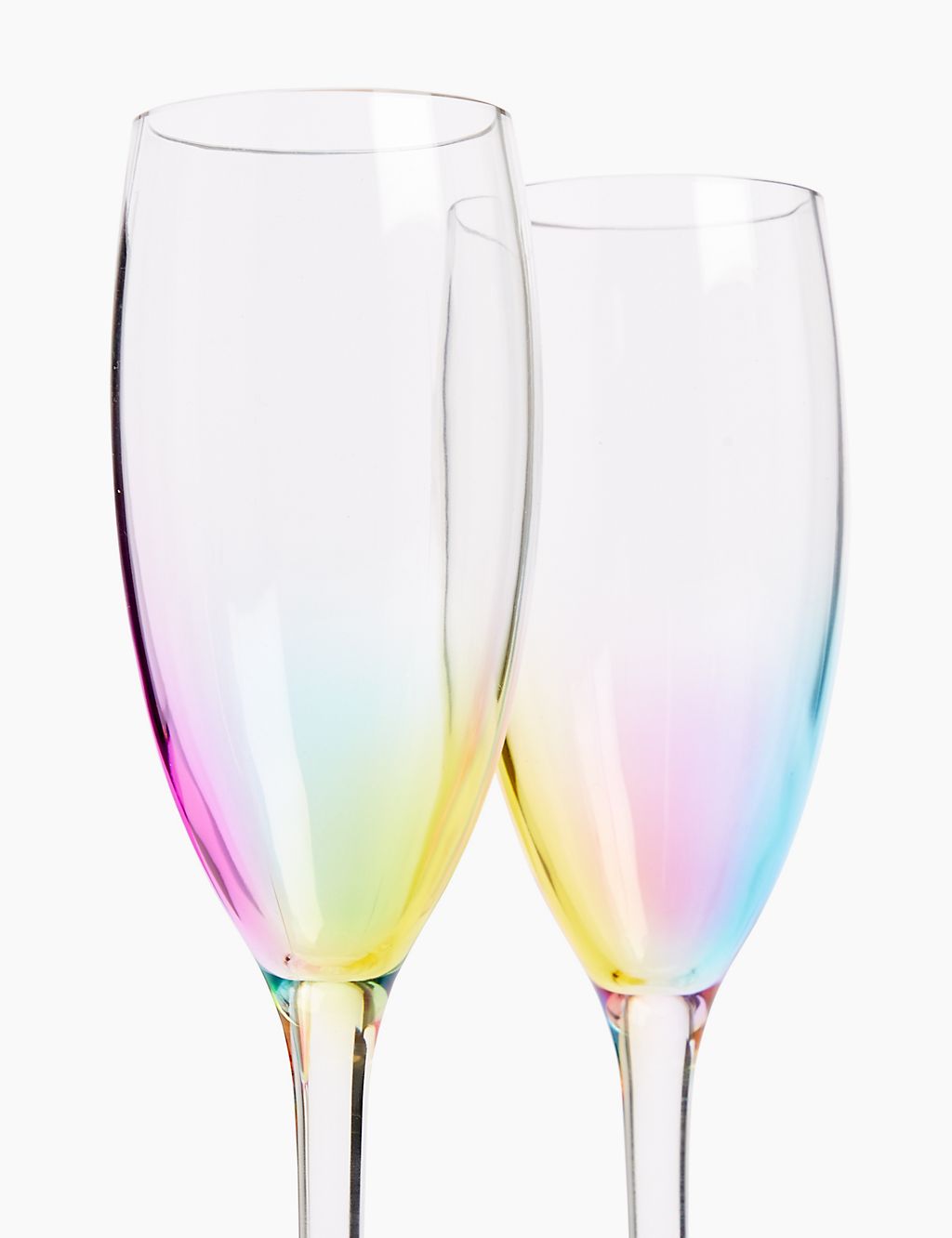 Set of 4 Rainbow Picnic Champagne Flutes 2 of 5
