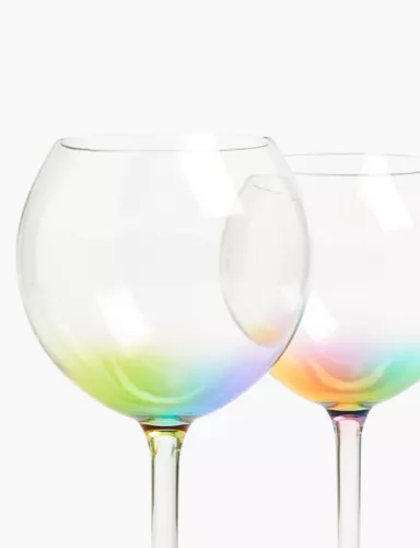 Set of 4 Rainbow Picnic Gin Glasses 3 of 4