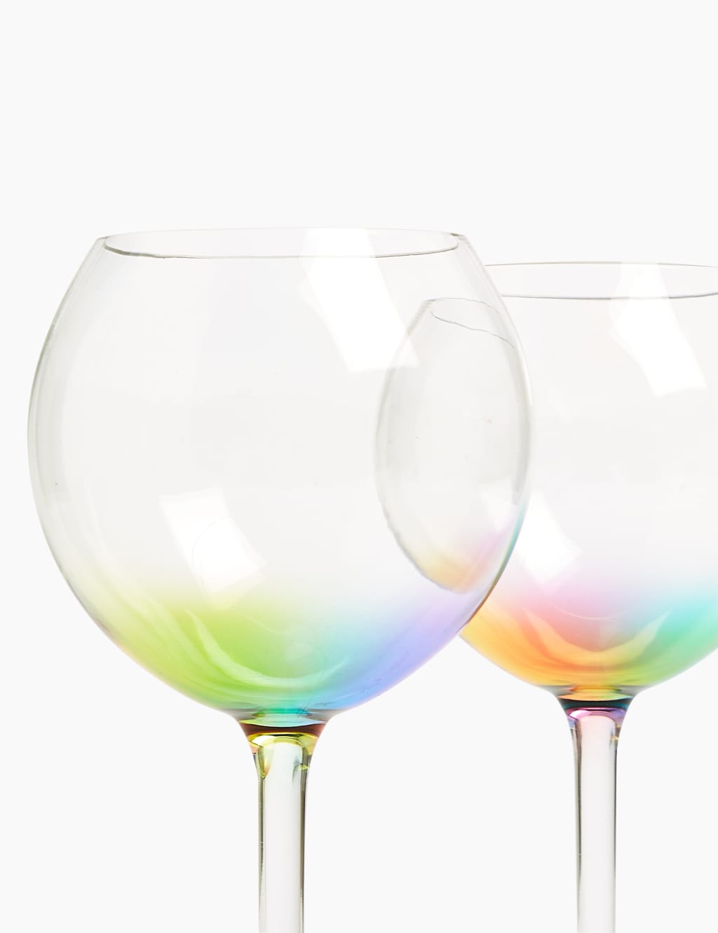 Set of 4 Rainbow Picnic Gin Glasses M&S Collection M&S