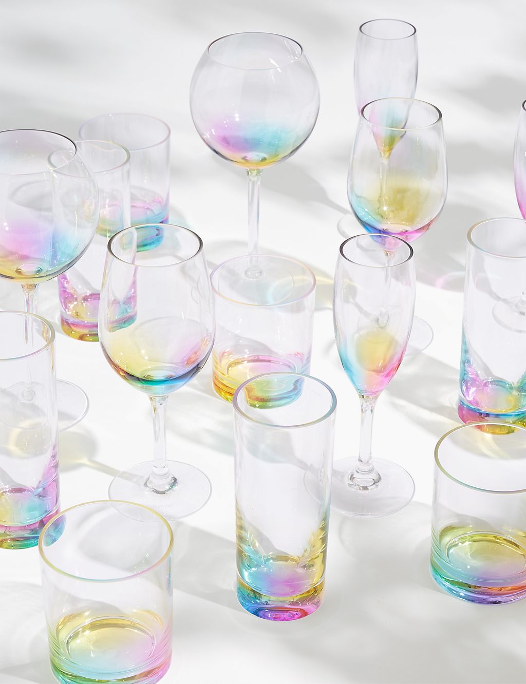 Set of 4 Rainbow Picnic Gin Glasses 4 of 4