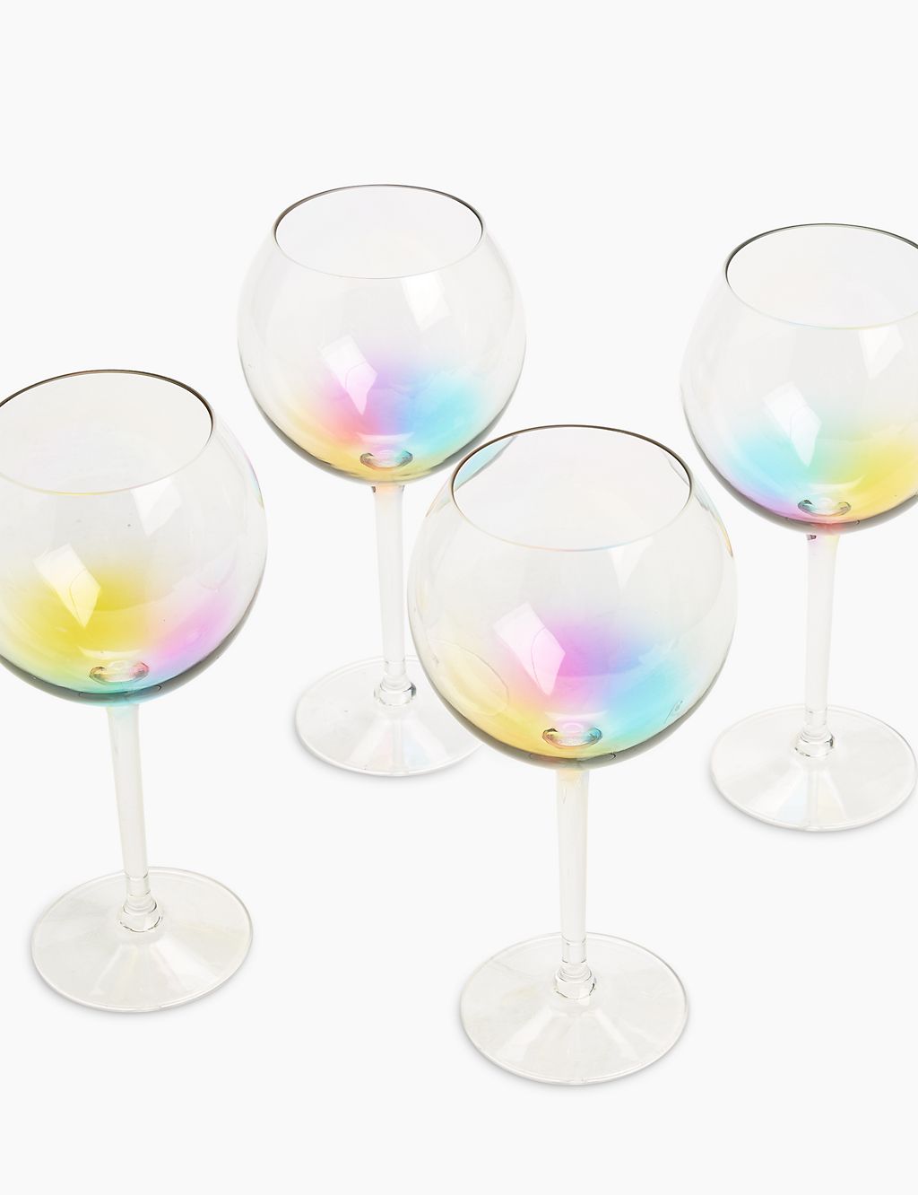Set of 4 Rainbow Picnic Gin Glasses 1 of 4