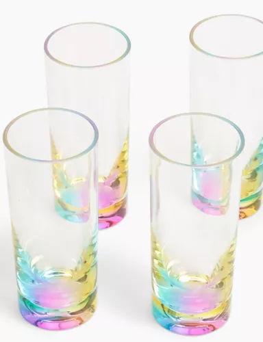Set of 4 Rainbow Picnic Highball Glasses 2 of 4