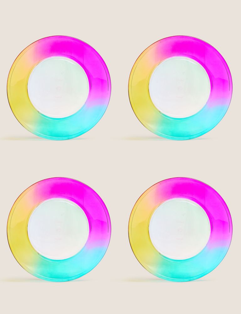 Set of 4 Rainbow Picnic Side Plates 2 of 3