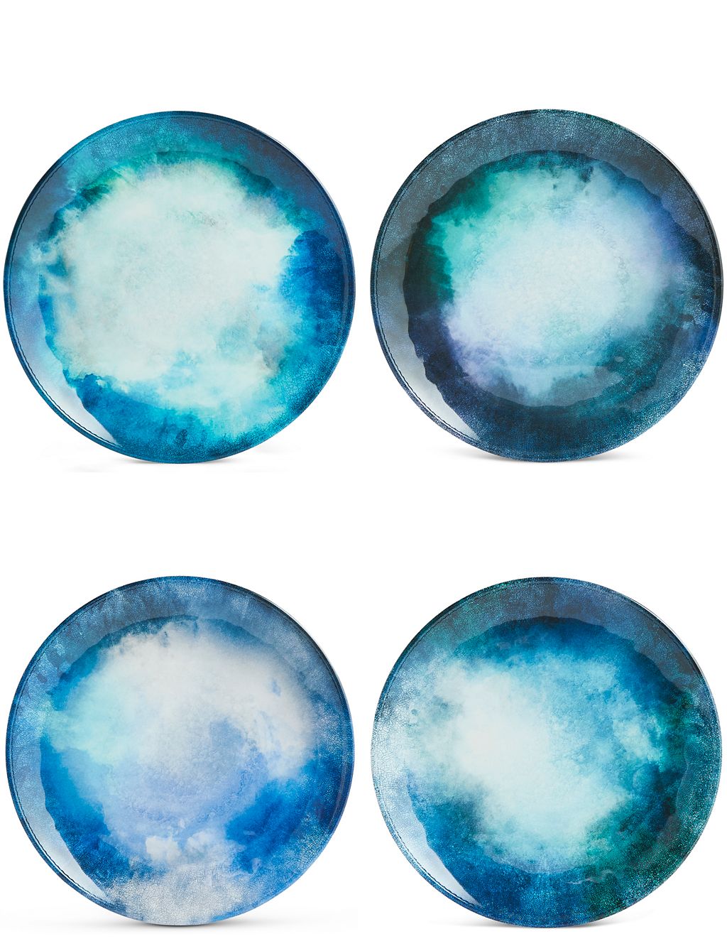Set of 4 Reactive Dinner Plates 3 of 8