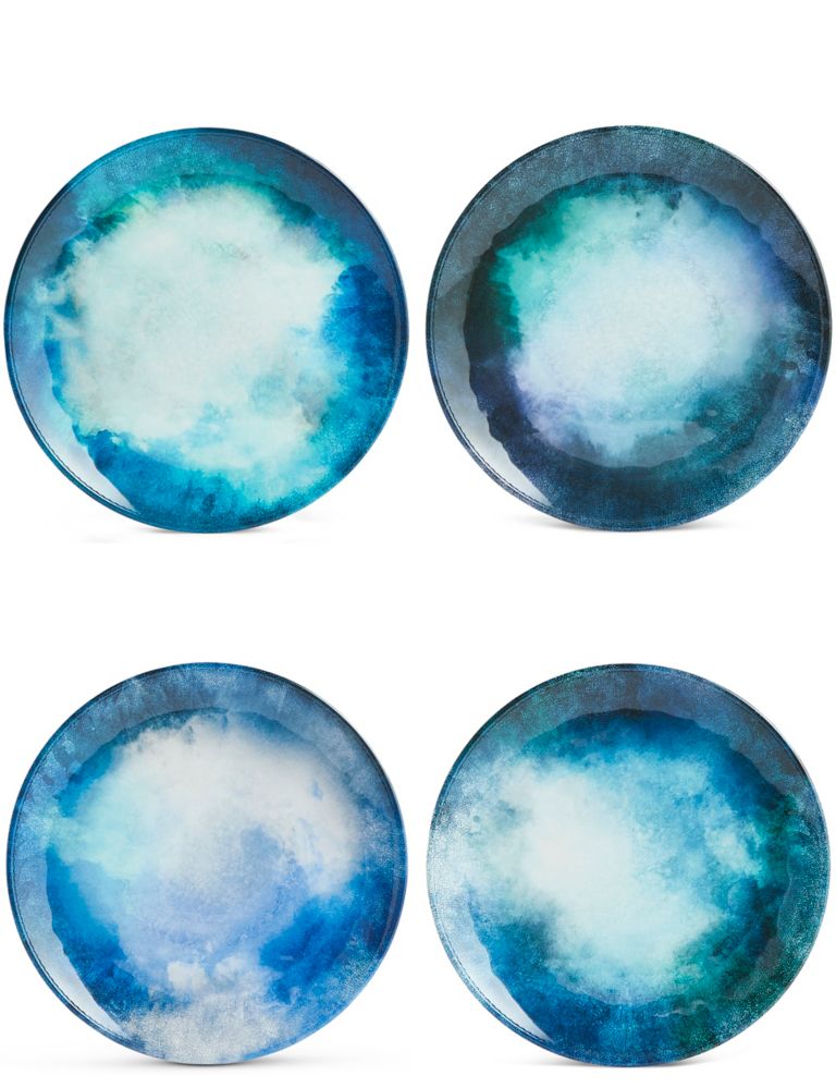 Set of 4 Reactive Dinner Plates 1 of 8