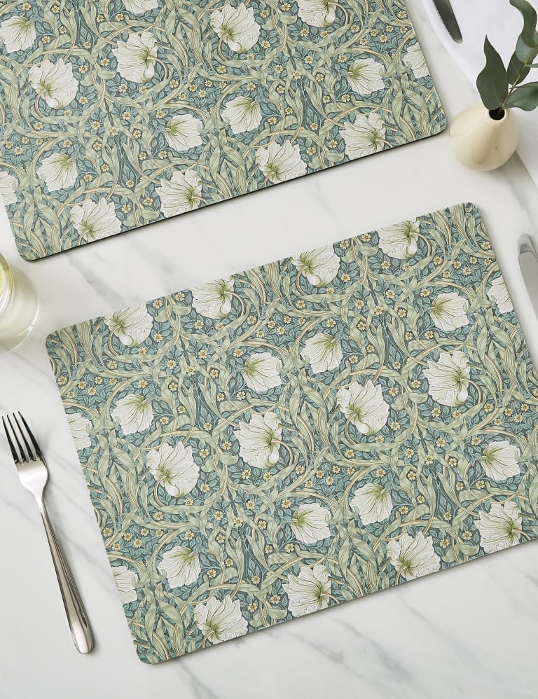 Set of 4 Rectangular Pimpernel Placemats Morris & Co M&S
