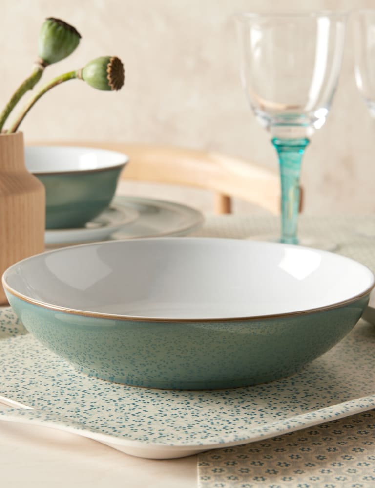 Set of 4 Regency Green Pasta Bowls Denby M&S