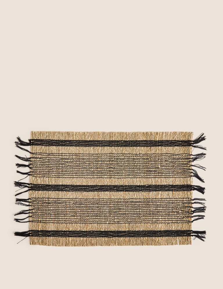 Set of 4 Striped Seagrass Placemats M&S Collection M&S