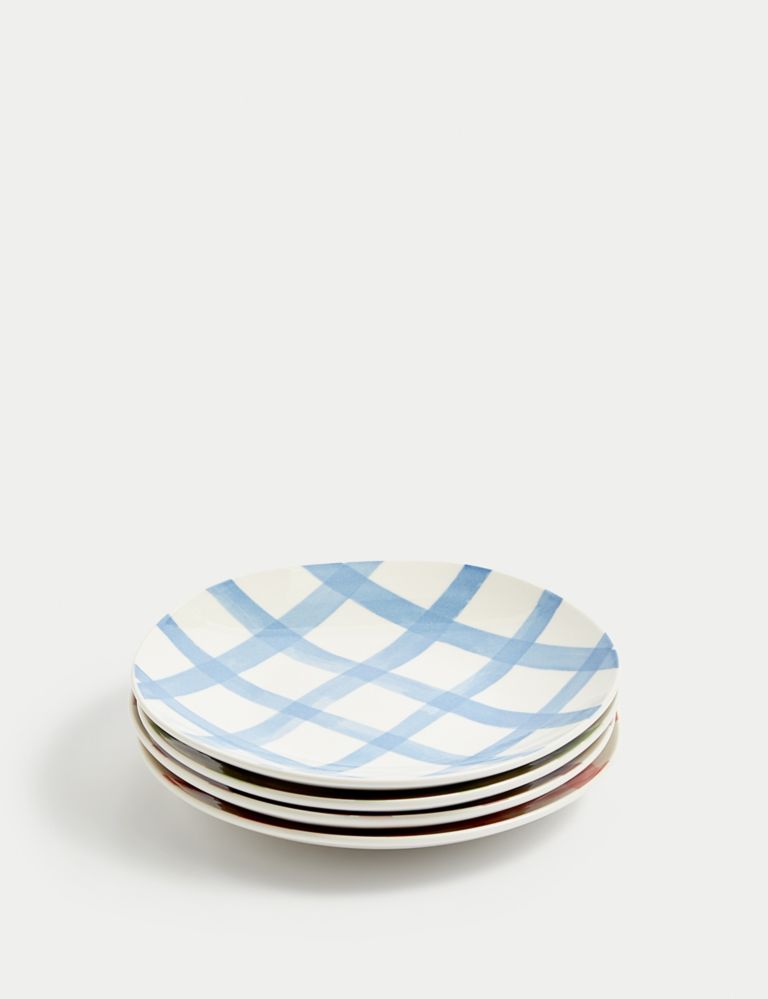 Set of 4 Striped Side Plates 3 of 3