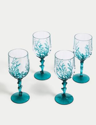 Set of 4 Summer Resort Picnic Wine Glasses Image 2 of 5