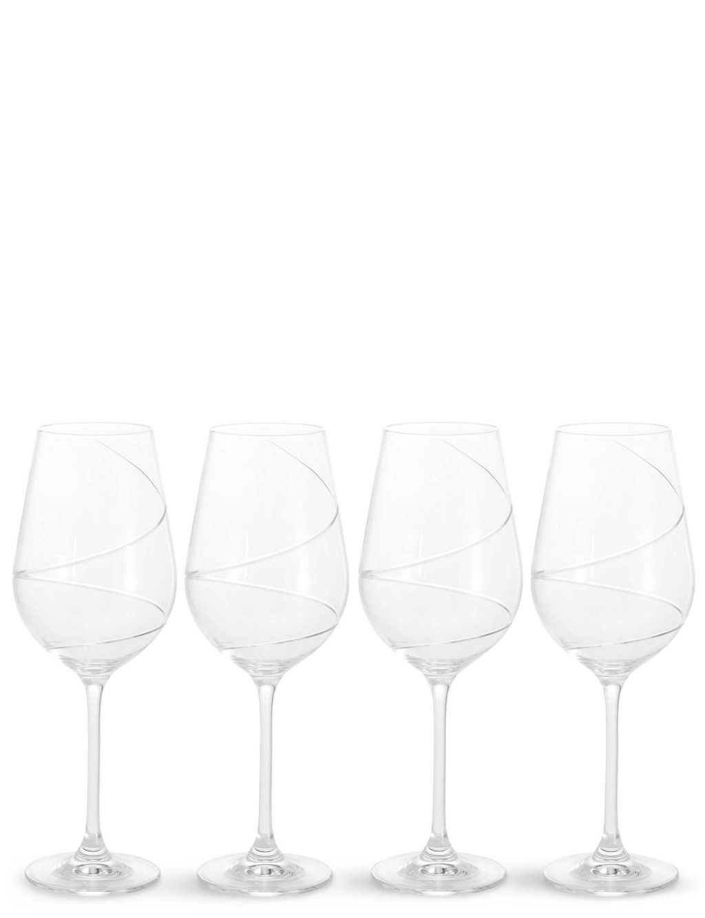 Set of 4 Swirl Red Wine Glasses 2 of 3