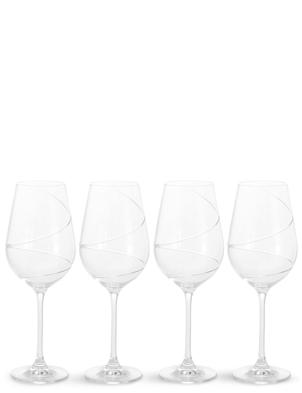 Set of 4 Swirl Red Wine Glasses M&S