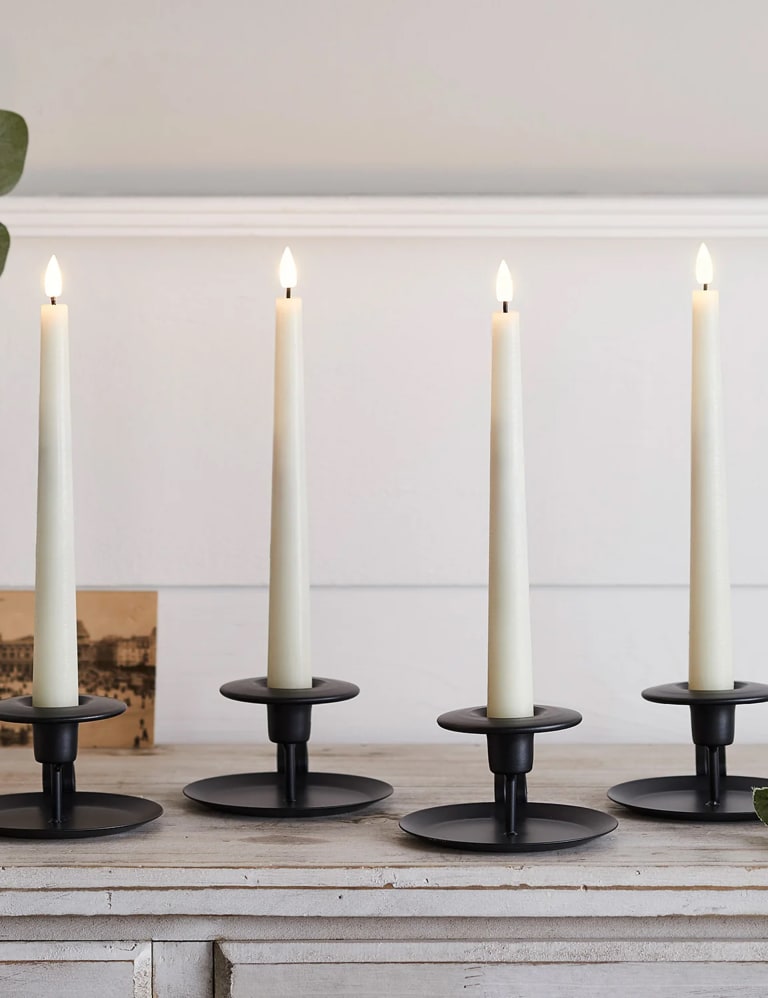Set of 4 TruGlow Dinner LED Candles Lights4fun M S