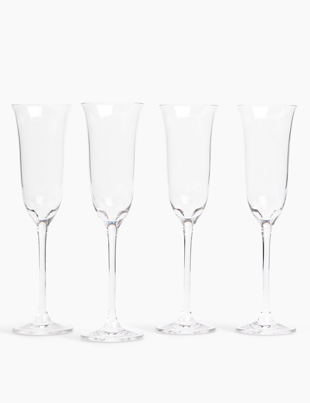 Set of 4 Tulip Crystal Champagne Flutes M&S