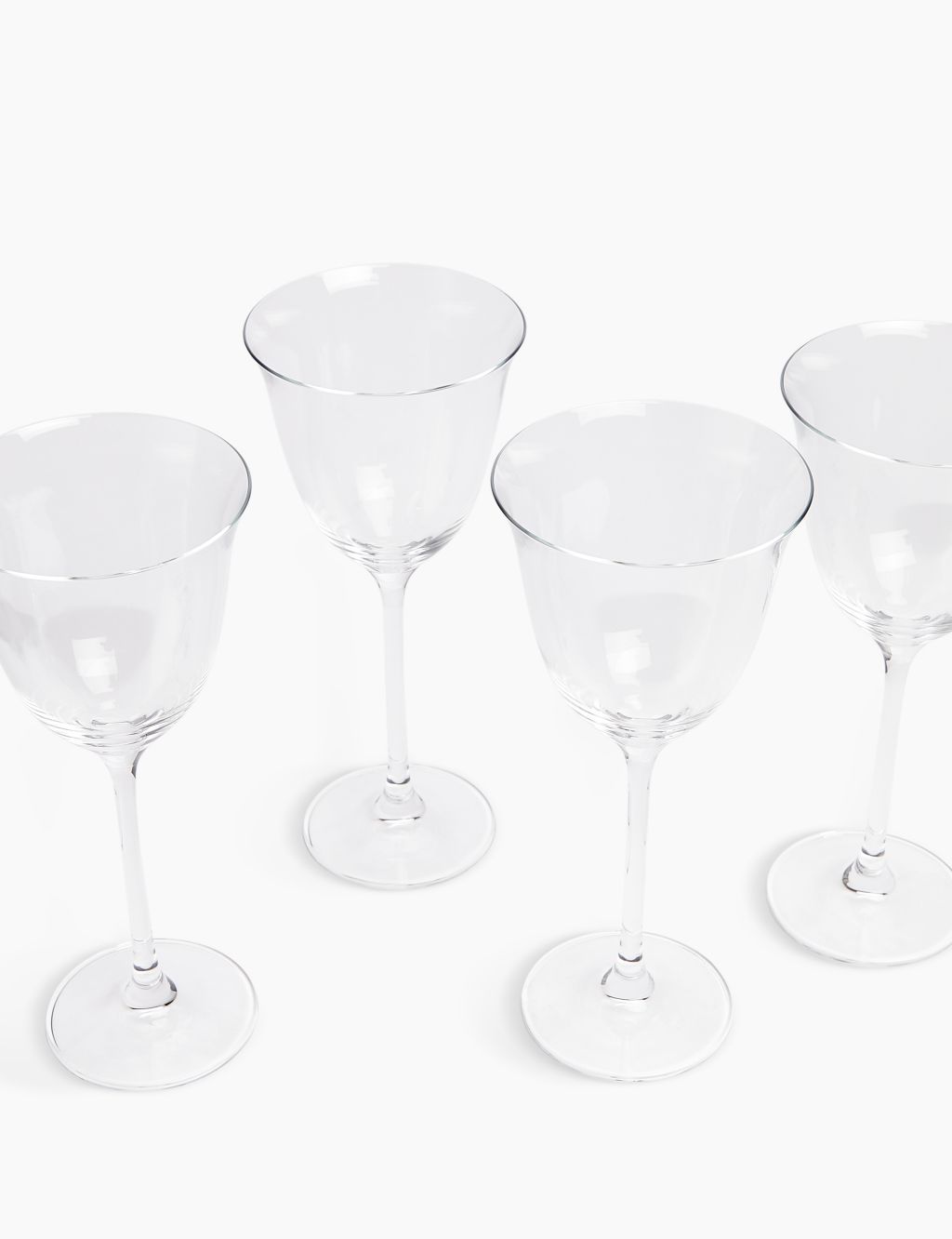 Set of 4 Tulip Crystal Wine Glasses 1 of 3