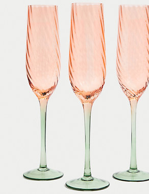 Set of 4 Two Tone Champagne Flutes Image 2 of 3