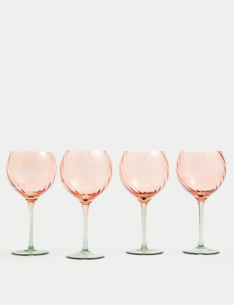 Set of 4 Two Tone Gin Glasses 1 of 3