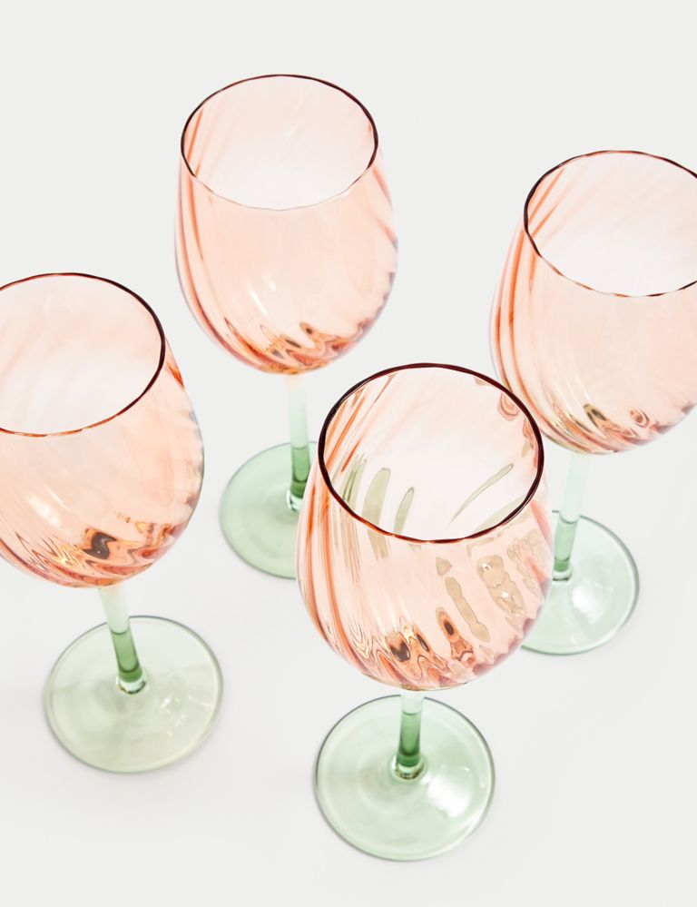 Set of 4 Two Tone Wine Glasses 3 of 3
