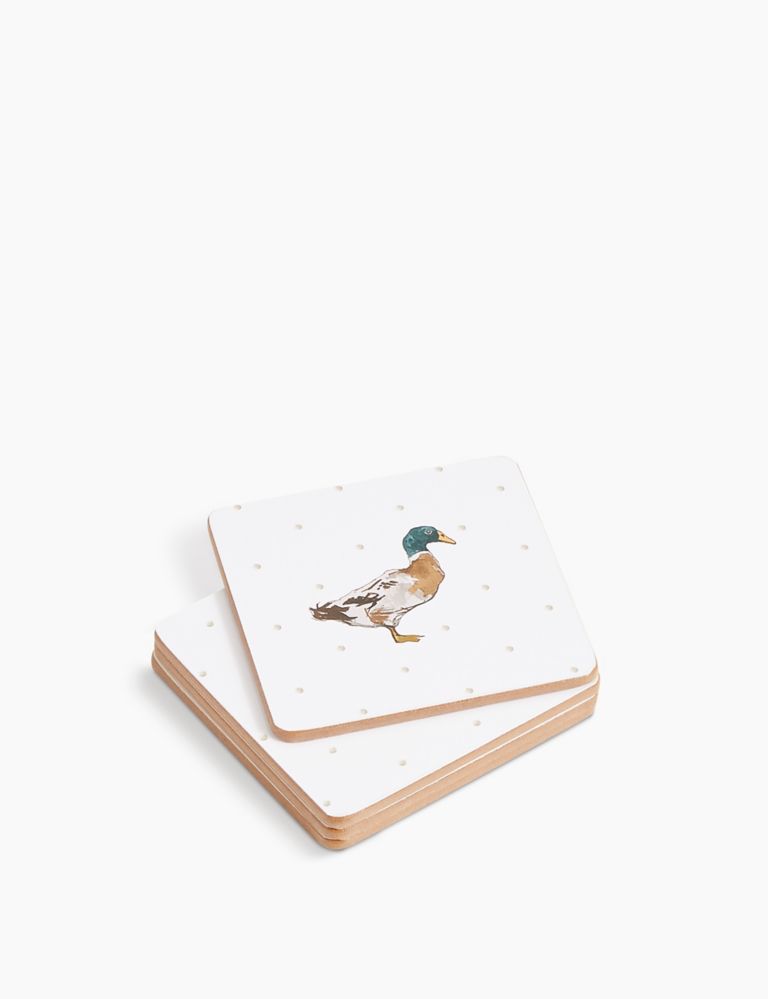 Set of 4 Watercolour Duck Placemats & Coasters 4 of 6
