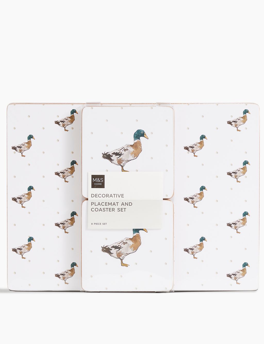 Set of 4 Watercolour Duck Placemats & Coasters 6 of 6