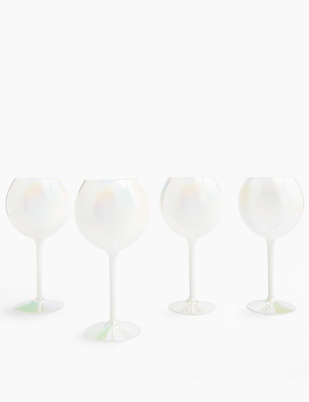 Set of 4 White Lustre Gin Glasses M&S