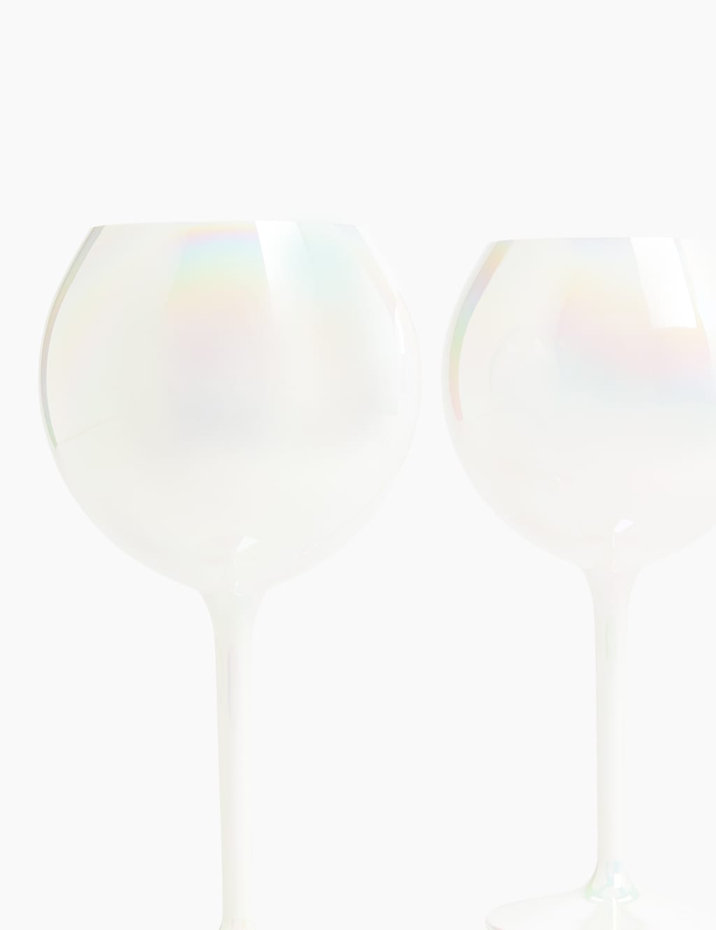Set of 4 White Lustre Gin Glasses M&S