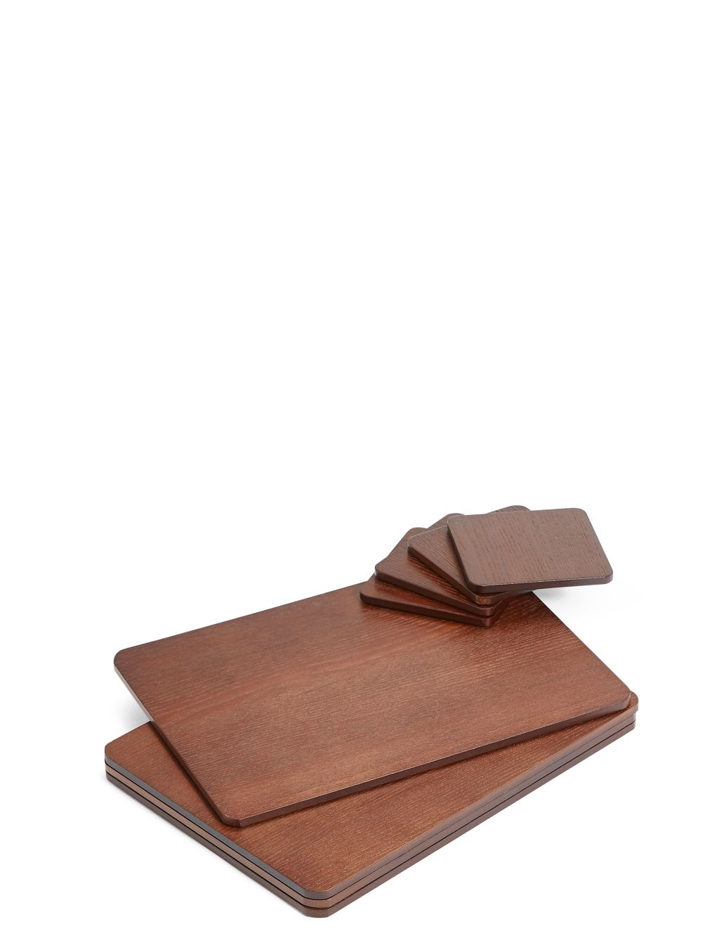 Set of 4 Wood Effect Placemats & Coasters 3 of 5