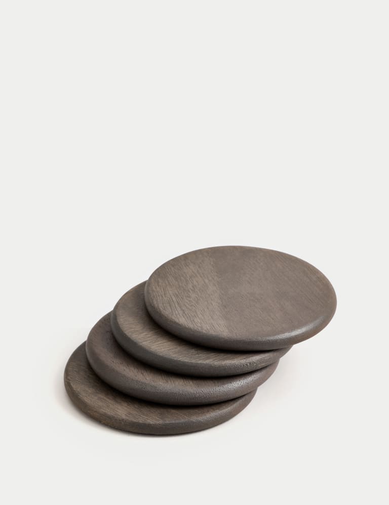 Set of 4 Wooden Coasters M S Collection M S