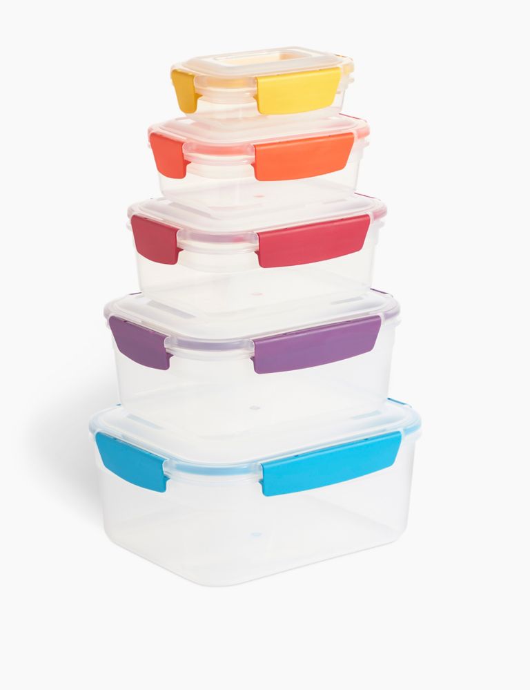 Set of 5 Nest Lock Food Containers 1 of 2