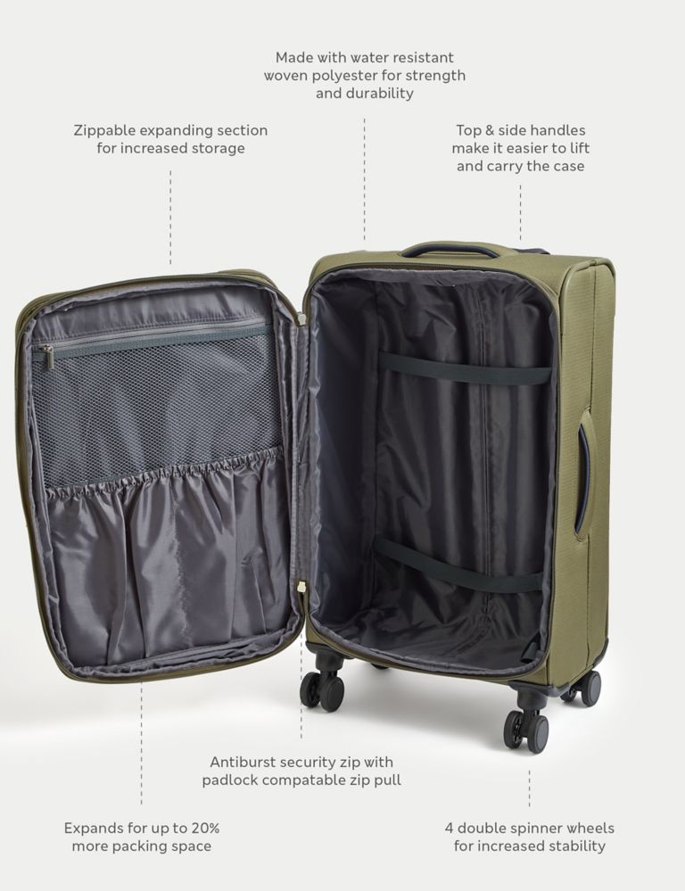 Seville 4 Wheel Soft Medium Suitcase 9 of 9