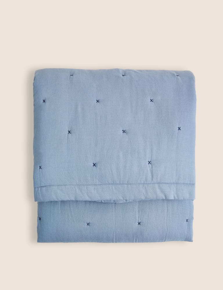 Blue 2025 quilted bedspread