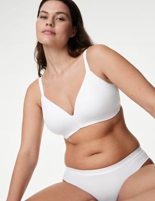 Buy Non-Padded Non-Wired Full Cup T-Shirt Bra in White- Cotton