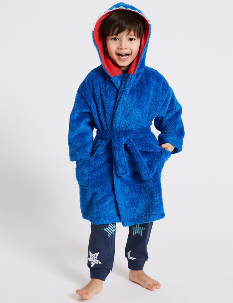 Shark Dressing Gown with Belt (1-8 Years) 1 of 3