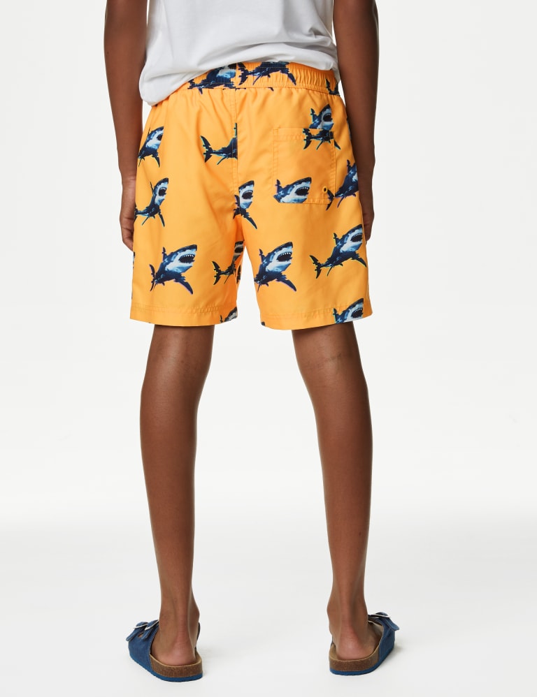 Mens shark cheap print swim trunks