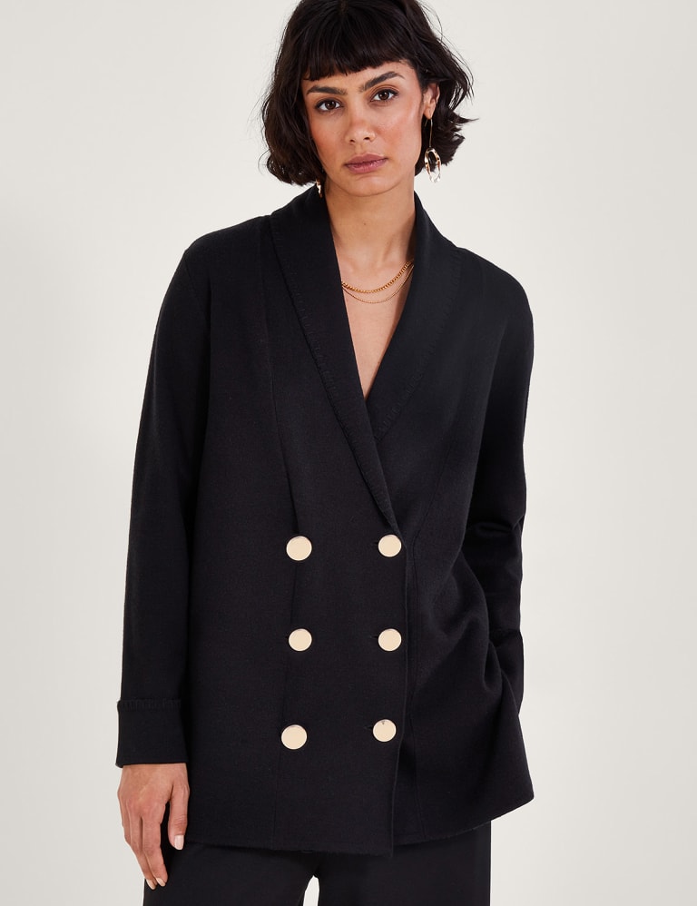 Shawl Collar Double Breasted Coatigan Monsoon M S