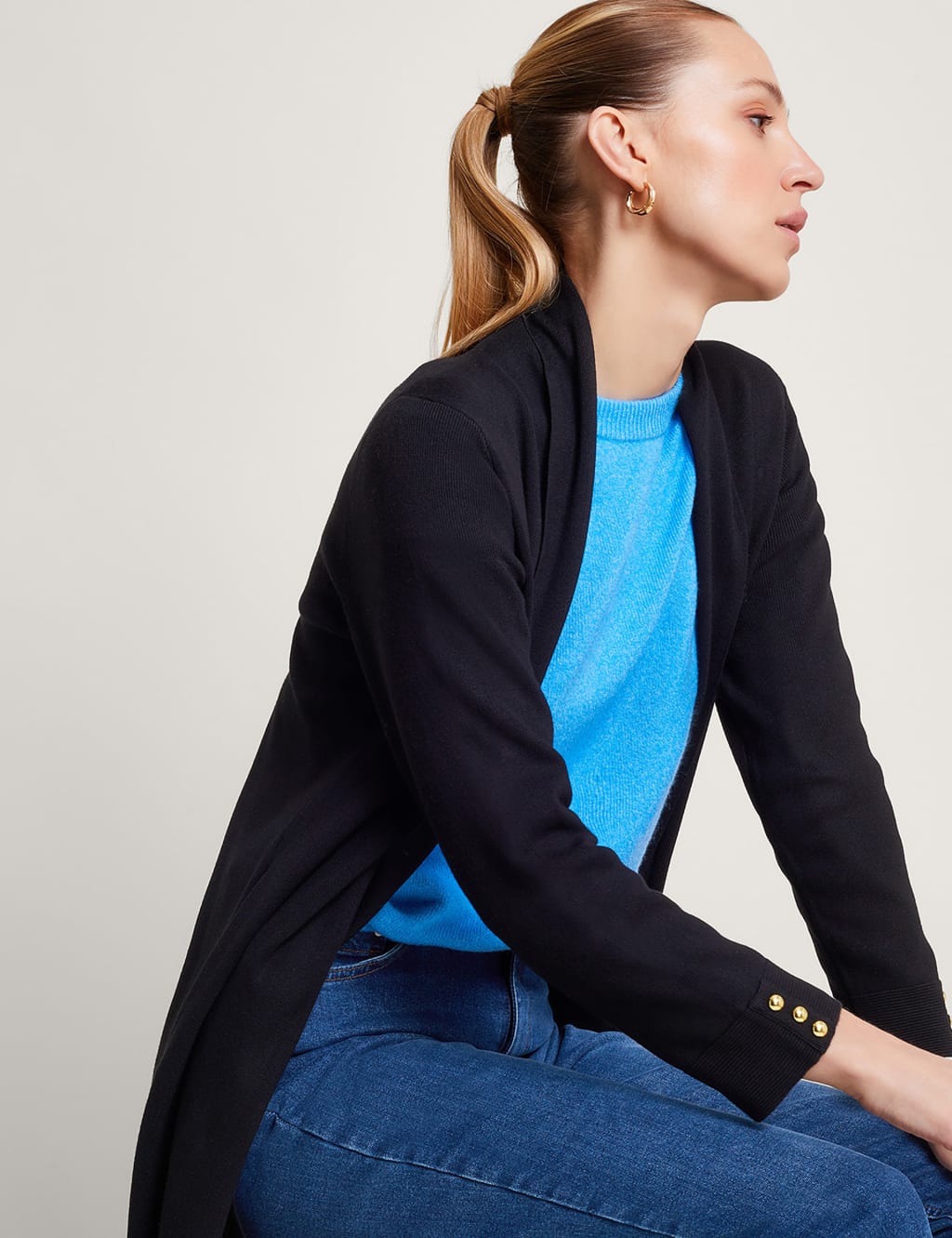 Shawl Collar Longline Coatigan | Monsoon | M&S