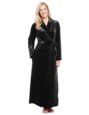 Silk velvet dressing on sale gown