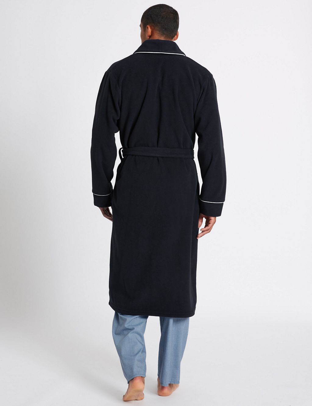 Shawl Neck Fleece Dressing Gown 2 of 3