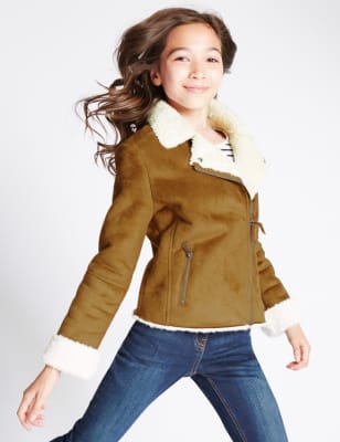 M&s on sale shearling jacket