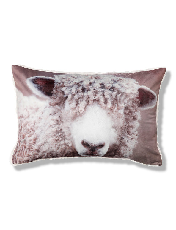 Sheep Print Cushion Image 1 of 2