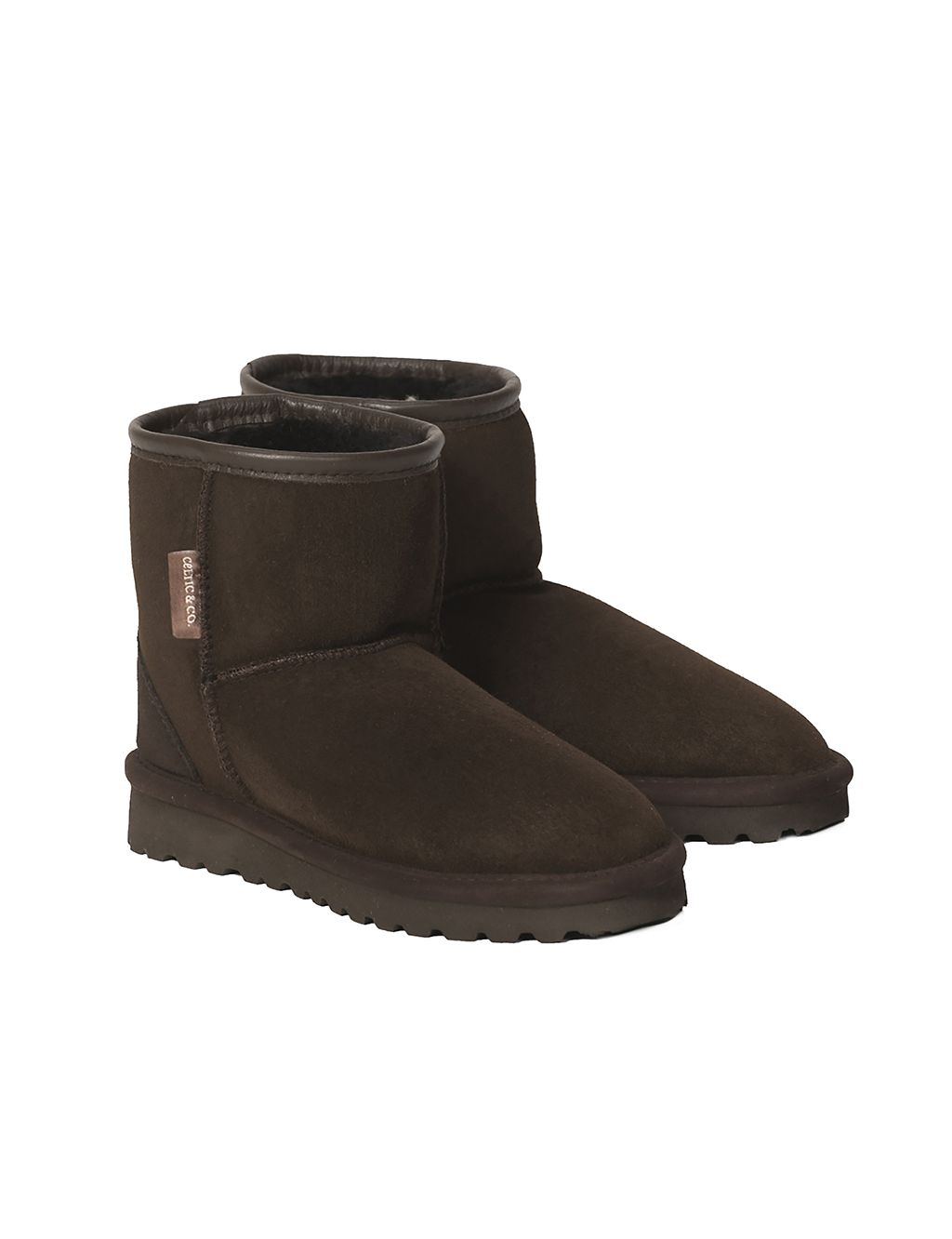 Sheepskin Flat Ankle Boots 1 of 4