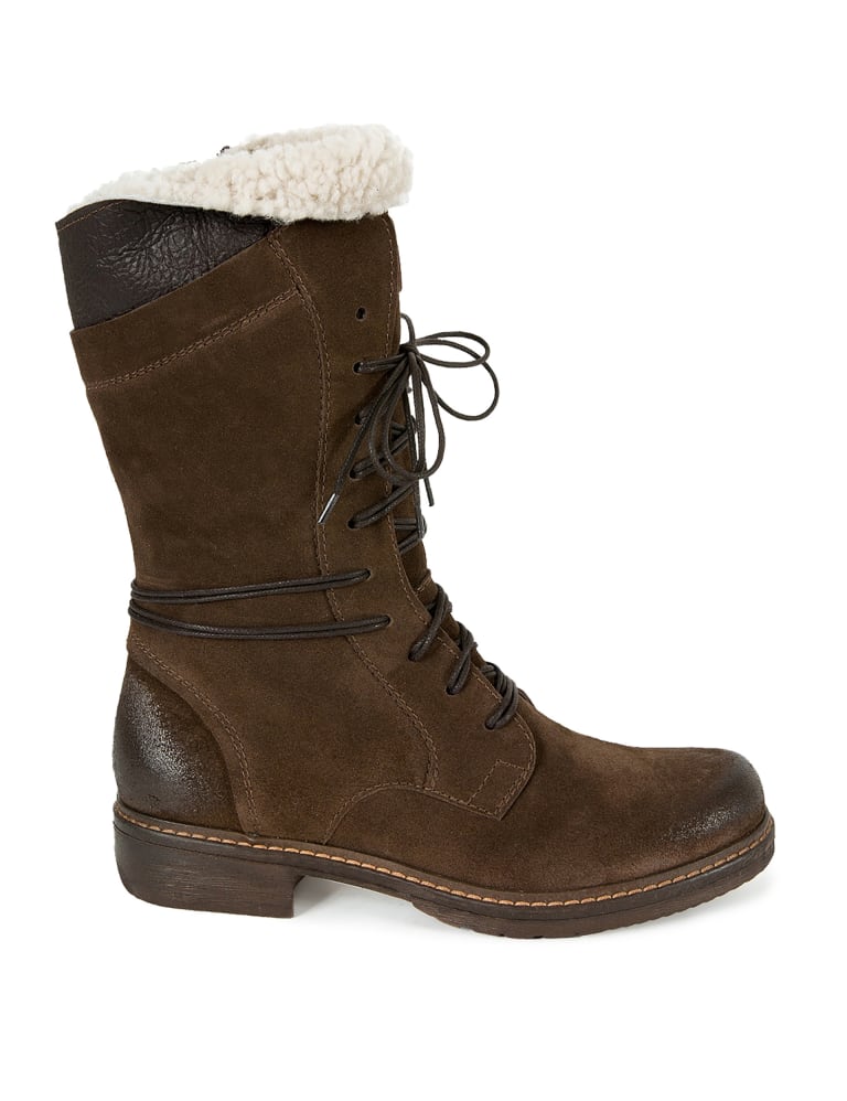 Sheepskin trim Block Heel Boots 3 of 4