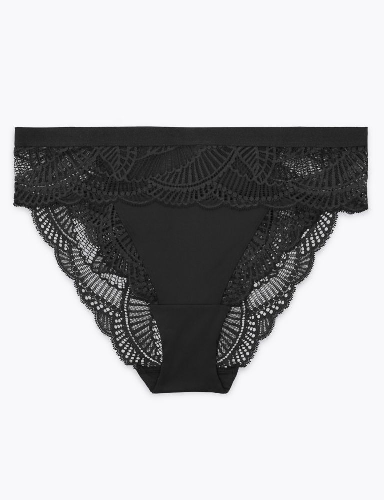 Sheer Lace High Leg Knickers | M&S Collection | M&S