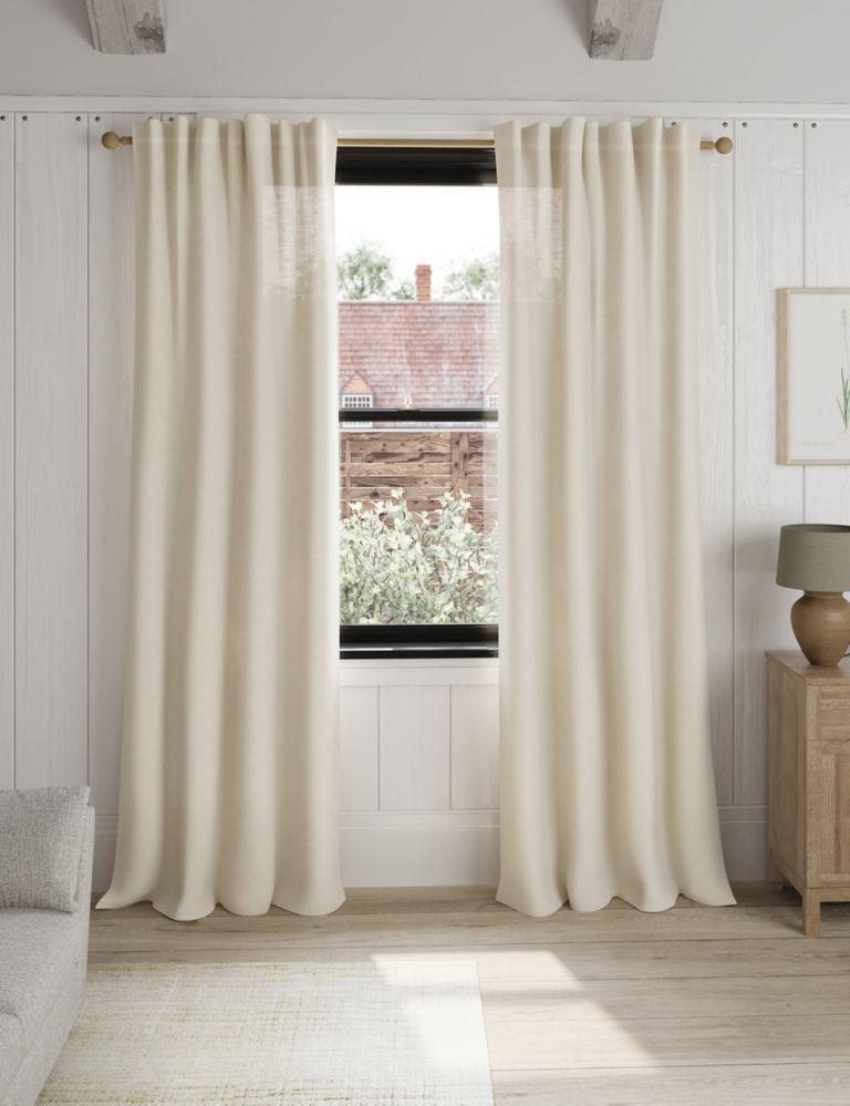 Sheer Linen Look Multiway Curtains M S Collection