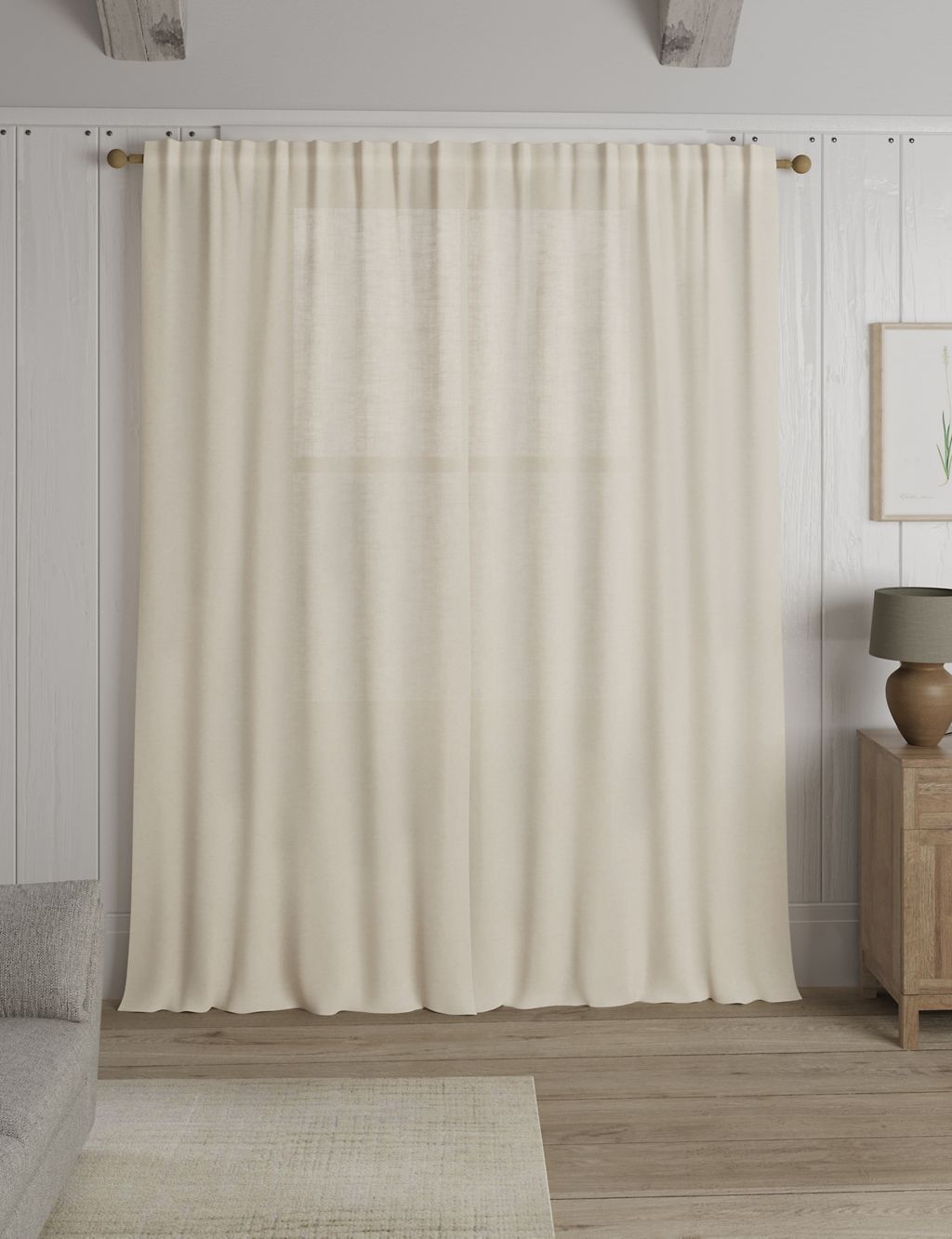 Sheer Linen Look Multiway Curtains 4 of 6