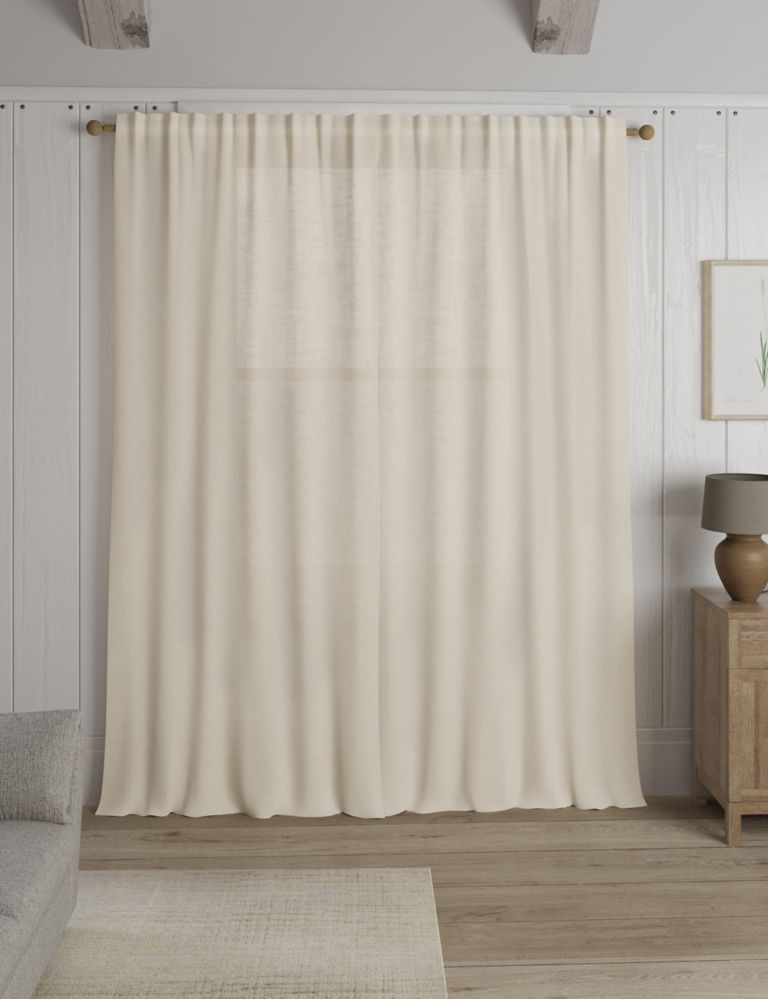 Sheer Linen Look Multiway Curtains 4 of 6